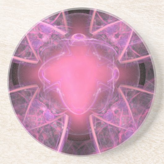 多くのピンクの渦巻くコースター コースター (正面)