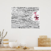 多くのフォント ポスター (キッチン)