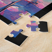 多くのフラグカラフル抽象芸術アート ジグソーパズル (側面)