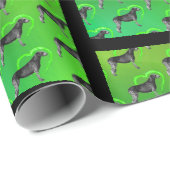 多くのブラックアイリッシュウルフハウンド ラッピングペーパー (ロールコーナー)