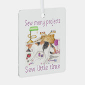 多くのプロジェクトを縫う少し時間パーソナライズされた メタルオーナメント (正面右)