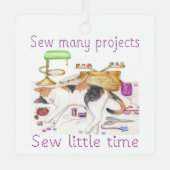 多くのプロジェクトを縫う少し時間パーソナライズされた メタルオーナメント (正面)