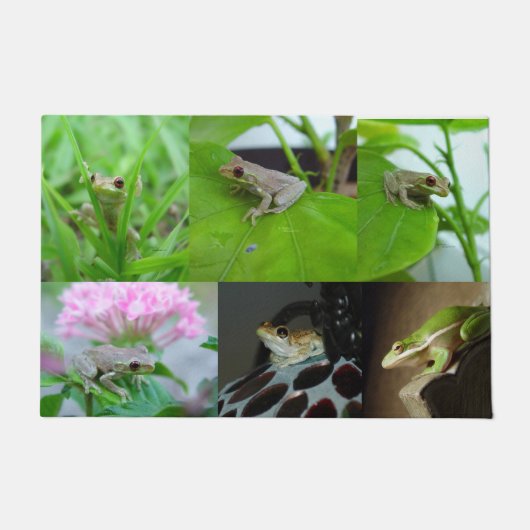多くのベビーのアマガエルの玄関マット ドアマット (正面)
