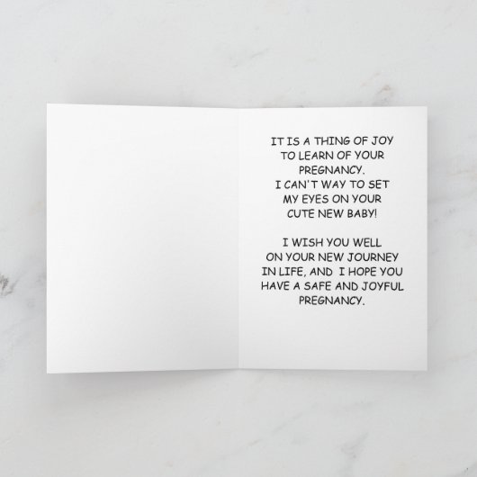 多くのベビーの妊娠おめでとう カード (内部)