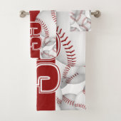 多くのベースボールカスタム選手とチーム名 バスタオルセット (インサイチュ)