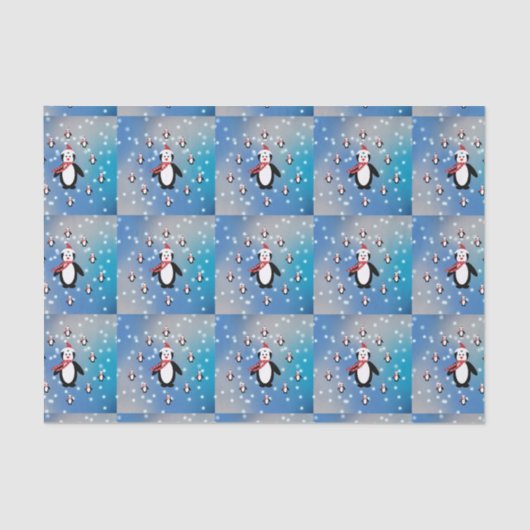 多くのペンギン 薄葉紙 (正面)