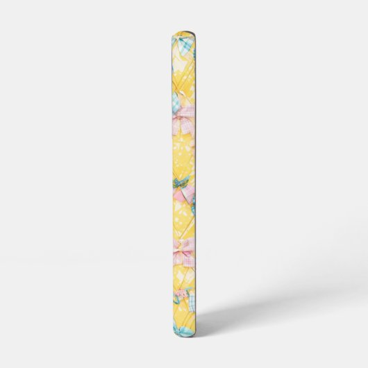 多くのリボンと格子模様の電話ケース SAMSUNG GALAXYケース (左側面)