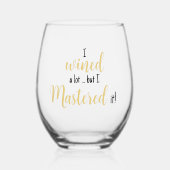 多くのワインを習得した卒業生 ステムなしワイングラス (正面)