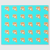 多くのワウの柴犬 ラッピングペーパー (フラット)
