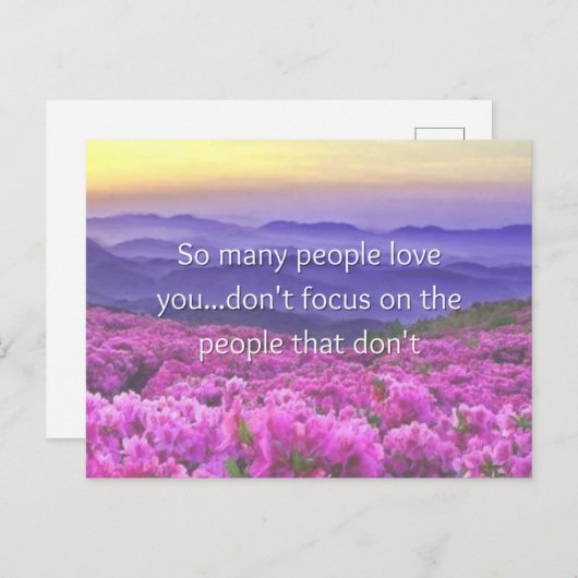 多くの人々があなたを愛するアーやる気を起こさせるトプリント シーズンポストカード (正面/裏面)