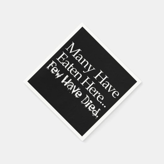 多くの人が食べここ(死んだ人はほとんどいない)のナプキンを持っている スタンダードカクテルナプキン (角)