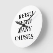 多くの原因で反逆する ラウンド壁時計 (傾斜)