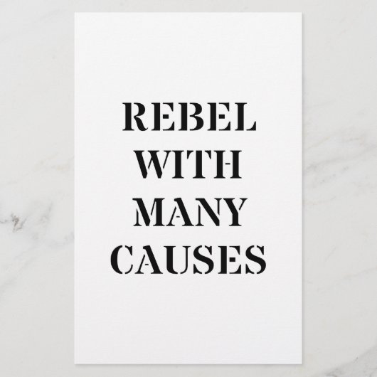 多くの原因で反逆する 便箋 (正面)