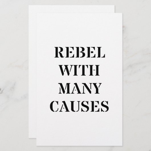 多くの原因で反逆する 便箋 (正面/裏面)