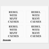 多くの原因で反逆する 長方形シール (シート)