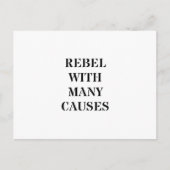 多くの原因を持つ反逆者 ポストカード (正面)