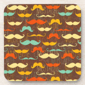 多くの口ひげ背景コースター（4セット） コースター (正面)