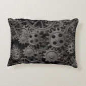 多くの古い錆ついた金属のギアか機械部品 アクセントクッション (裏面)