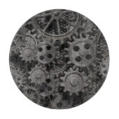 多くの古い錆ついた金属のギアか機械部品 カッティングボード (正面)