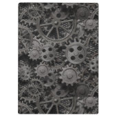 多くの古い錆ついた金属のギアか機械部品 クリップボード (裏面)