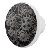 多くの古い錆ついた金属のギアか機械部品 セラミックノブ (右)