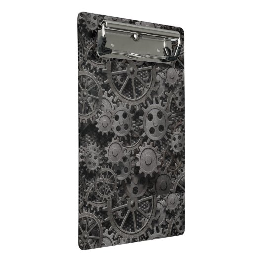 多くの古い錆ついた金属のギアか機械部品 ミニクリップボード (アングル)