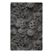 多くの古い錆ついた金属のギアか機械部品 ミニクリップボード (裏面)