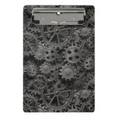 多くの古い錆ついた金属のギアか機械部品 ミニクリップボード (正面)