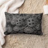 多くの古い錆ついた金属のギアか機械部品 ランバークッション (ブランケット)