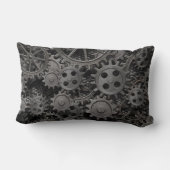 多くの古い錆ついた金属のギアか機械部品 ランバークッション (裏面)