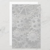 多くの古い錆ついた金属のギアか機械部品 便箋 (正面/裏面)