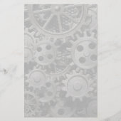 多くの古い錆ついた金属のギアか機械部品 便箋 (正面)