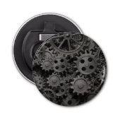 多くの古い錆ついた金属のギアか機械部品 栓抜き (正面)