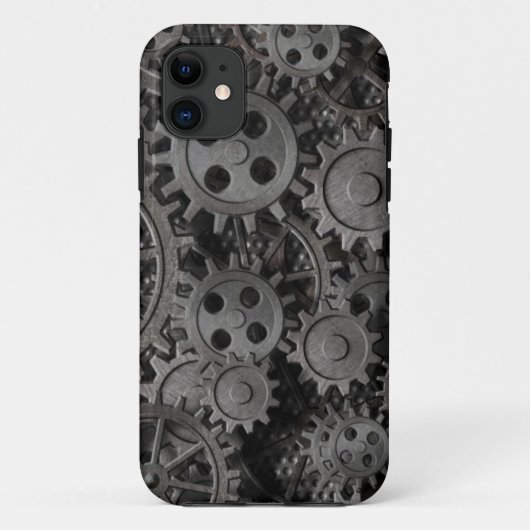 多くの古い錆ついた金属のギアか機械部品 Case-Mate iPhoneケース (裏面)