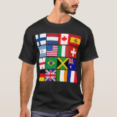 多くの国家のTシャツの16旗、マグ、多く Tシャツ (正面)