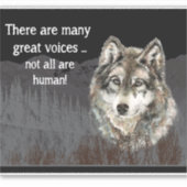 多くの声素晴らしすべての人間の狼の引用文 シール (正面)