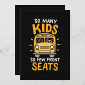 多くの子供たちをバスで運転する セーブザデート (正面/裏面)