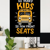 多くの子供たちをバスで運転する ポスター (ホームオフィス)