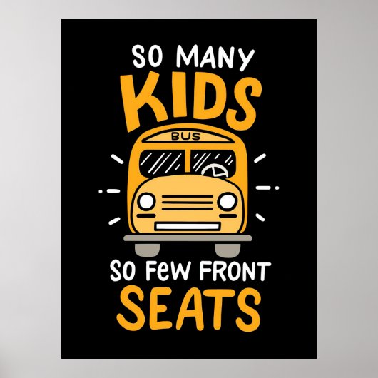 多くの子供たちをバスで運転する ポスター (正面)