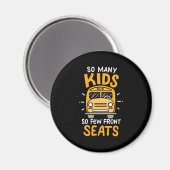 多くの子供たちをバスで運転する マグネット (正面/裏面)