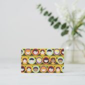 多くの子供のコラージュのベビーシッターをする名刺 名刺 (スタンド正面)