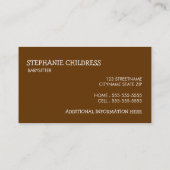 多くの子供のコラージュのベビーシッターをする名刺 名刺 (裏面)