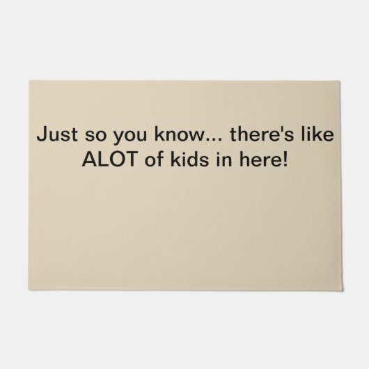 多くの子供の玄関マット ドアマット (正面)