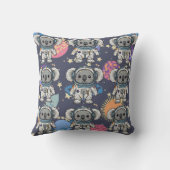 多くの宇宙飛行士コアラ漫画プリント クッション (裏面)