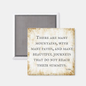 "多くの山と多くのパス"インスピレーション引用文 マグネット (正面/裏面)