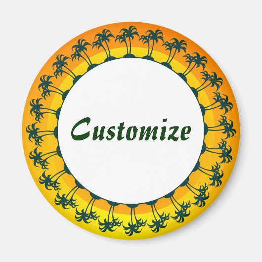 多くの島々のテンプレート マグネット (正面)