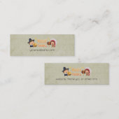 多くの巡礼感謝してい者と先住民は共に感謝する スキニー名刺 (正面/裏面)