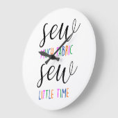 多くの布を縫う少し時間のシーメストおもしろい ラージ壁時計 (傾斜)