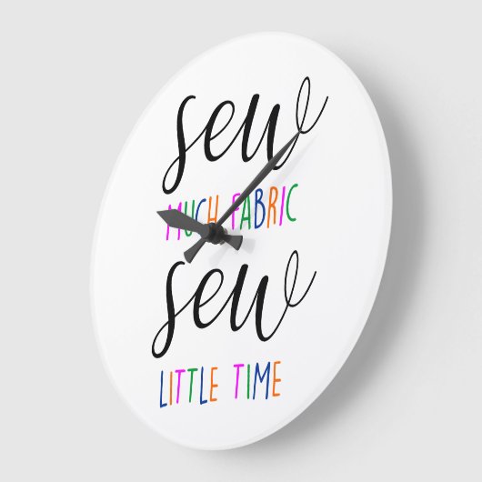 多くの布を縫う少し時間のシーメストおもしろい ラージ壁時計 (傾斜)