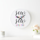 多くの布を縫う少し時間のシーメストおもしろい ラージ壁時計 (ホーム)